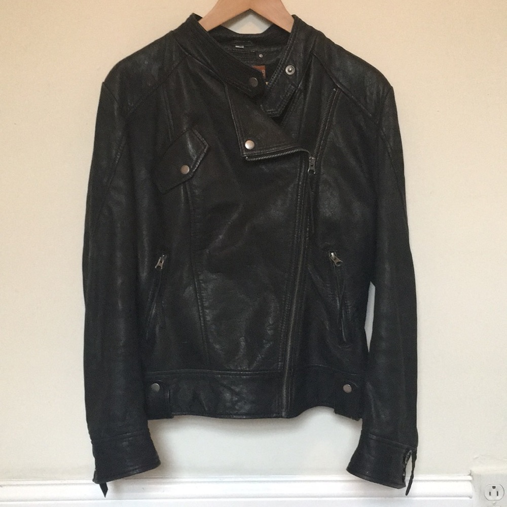 Genuine Leather Moto Jacket